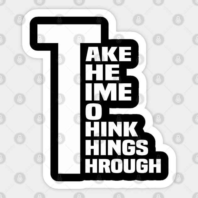 Take The Time To Think Things Through Sticker by Athenis